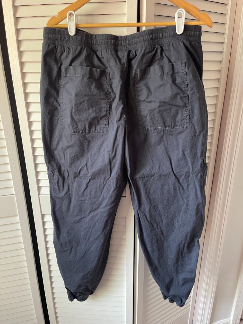 Pact Women's Steel Blue Stretch Poplin Jogger XL - Picture 3 of 3